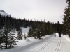 Skiers on Elk Pass