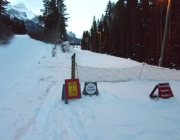 There are a few detours necessary to get on the Banff trail natural snow