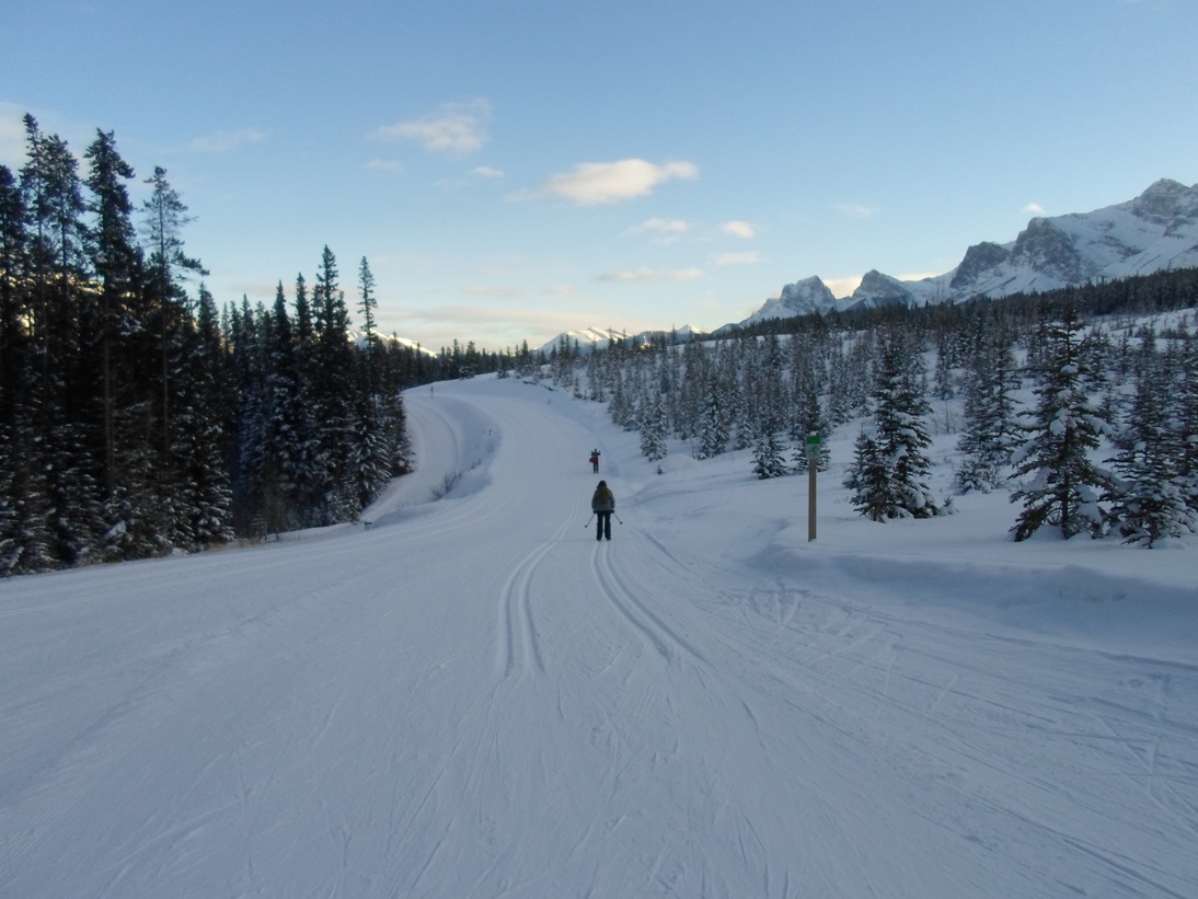 Banff trail man-made snow