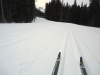 Banff trail loop on man-made snow