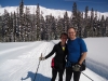 Debbie and Brent had just finished skiing in the deep snow on Tyrwhitt