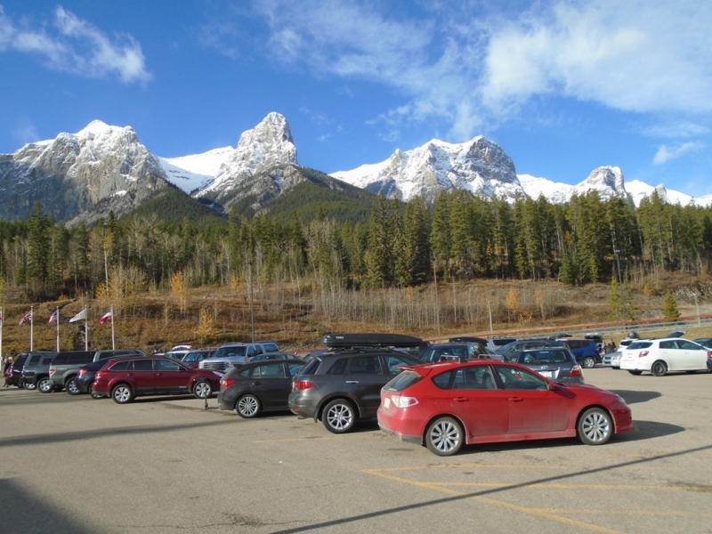 Canmore Nordic Centre parking lot