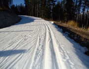 Pretty good tracks for classic skiing on Frozen Thunder