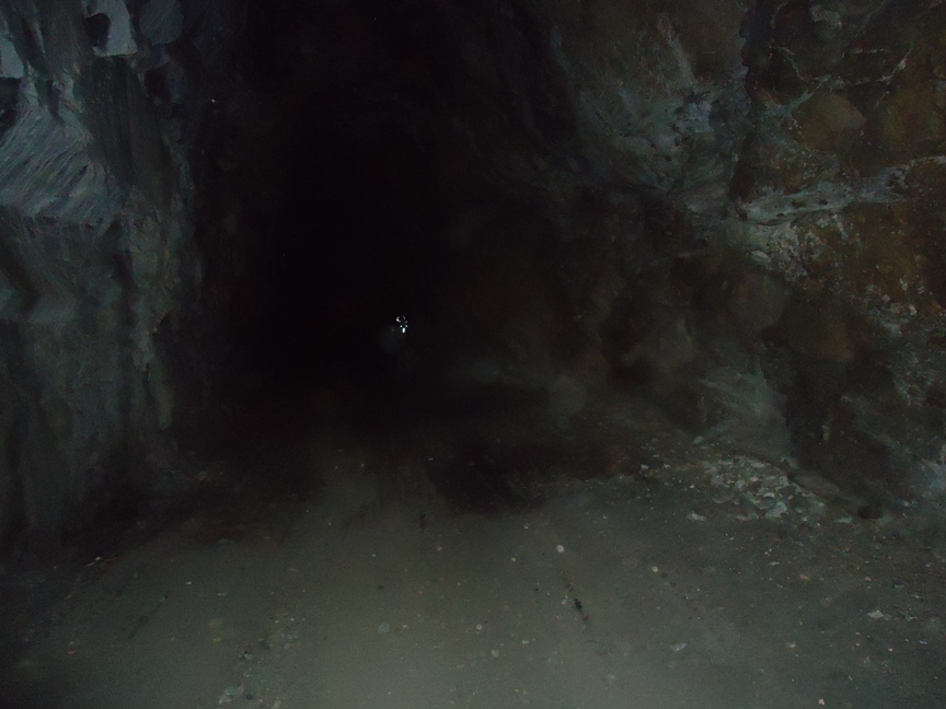 Although the day could be bright and sunny, some tunnels were pitch black inside