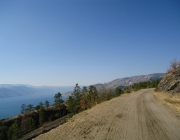 The railbed above Okanagan Lake