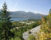 The view of Christina lake from the railway