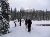 These skiers from Edmonton were enjoying the beautiful day with a ski along the Bow River