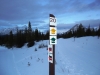 The unique trail markers at Mt Shark