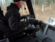 Paul at the controls of thePisten Bully
