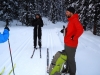 These two skiers were returning from an overnighter at Elk Lakes cabin