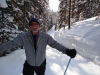 The first skier I saw today was Wally on Whiskey Jack
