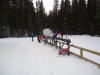Ski rack at the hut