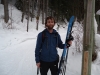 Adam had just finished skiing to the warden\'s cabin and back
