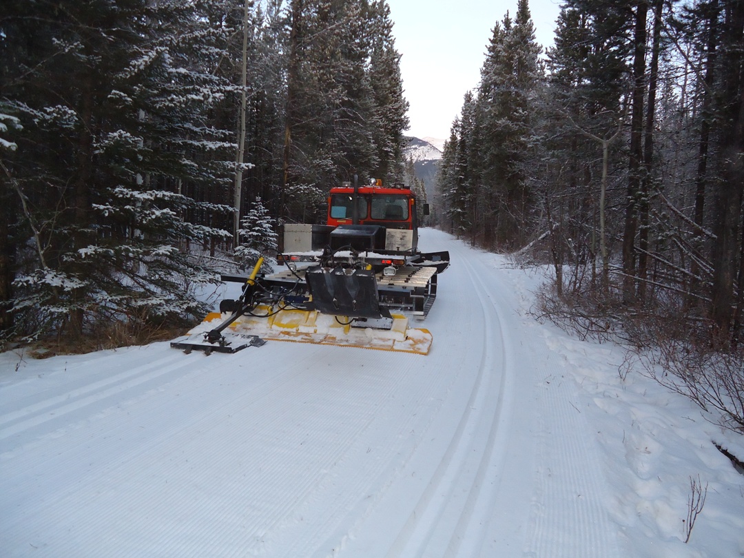 Laying down the first tracks of the winter on the Wedge Connector