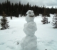 Snow man on Elk Pass