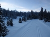 Elk Pass was groomed and trackset last night