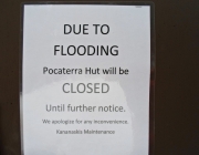 Pocaterra hut is closed
