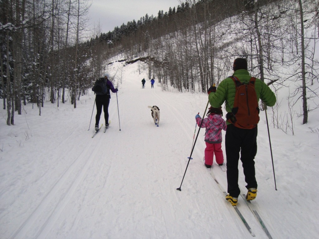 Skiers at West Bragg Creek (file photo)