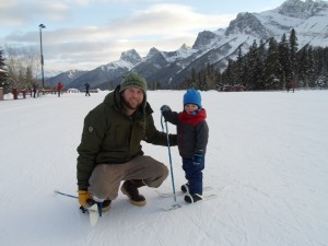 Rob and son Casey at the Canmore Nordic Centre. 