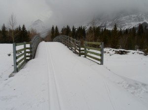 Bill Milne trail is single trackset with a skating lane