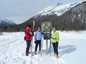 These skiers from Ontario picked the perfect day to do their first ever ski on Goat creek