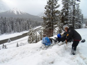 Packing the loppet trail along Morant's curve