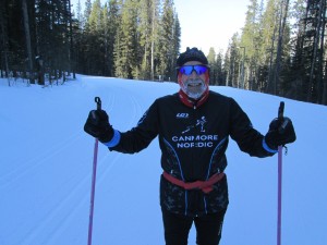 John Reeves braved the cold weather at Canmore Nordic Centre