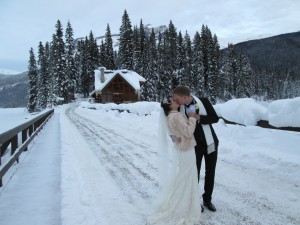 This couple wasted the day getting married when they could have been skiing on the best conditions of the winter