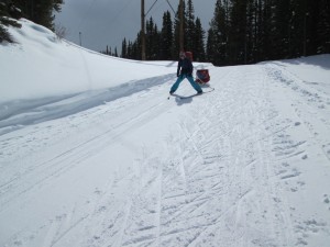 Coming down the big hill on Elk pass