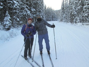 Lanny and Mark were enjoying the first day of ski season