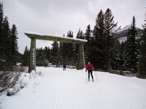 Reaching the AB/BC border on the Great Divide trail