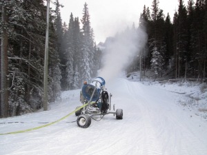 Snowmaking at Canmore Nordic Centre