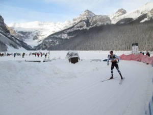 The ski race at Lake Louise