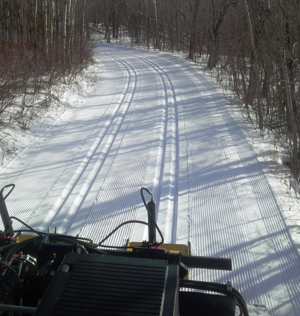 Trail conditions for Saturday's Birkebeiner. Photo by Tracksetter Jeff. 