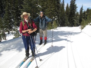 Diana Piggott and husband Bart on Elk Pass
