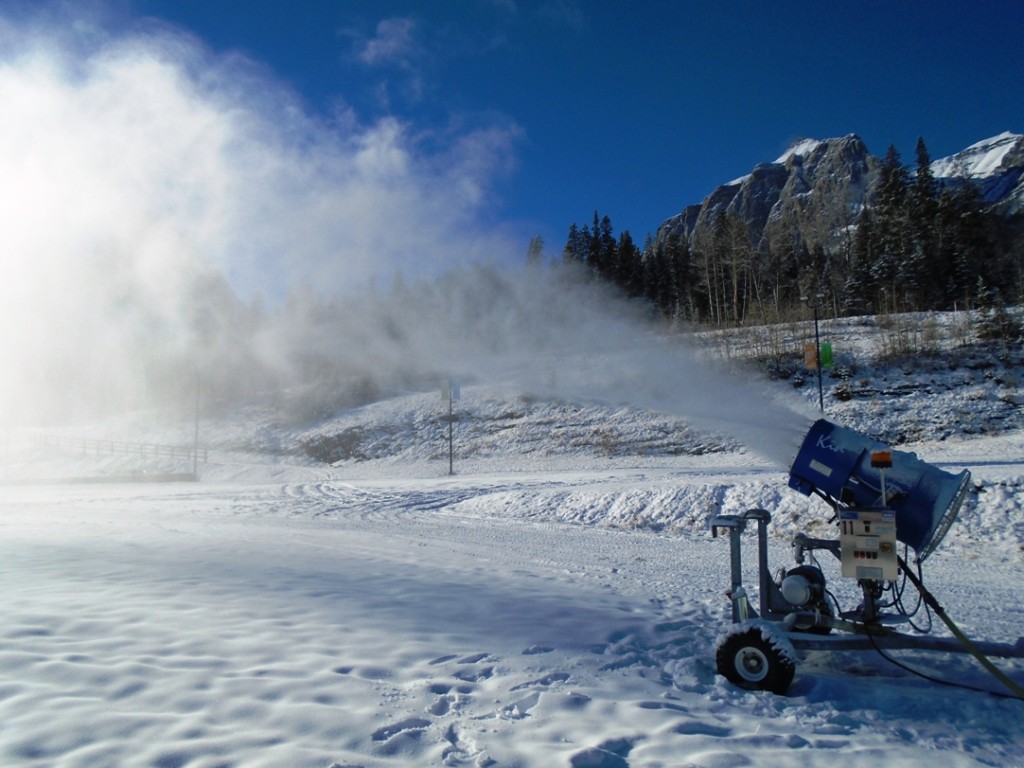 Making snow while the sun shines