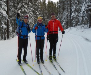 "Team Leki" SkierBob, Peter, and Miles. Thanks to Elia for taking the photo.