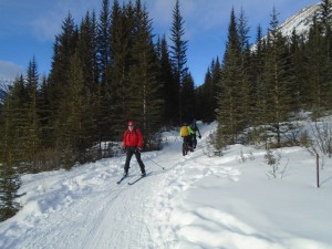 The initial 900 metres of Goat creek is never trackset. Here, the fat bikers have pulled over to let Hugh go by