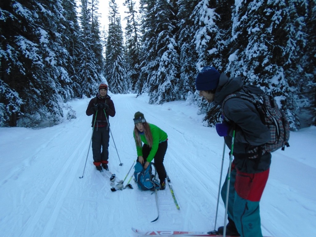 James, Seraina, and Logan(foreground) on Spray river west