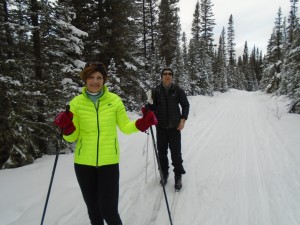 Chris and Doug had skied to the Goat creek bridge and were now returning to the trailhead