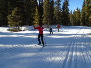 The fresh snow improved conditions on Banff trail