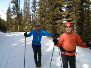 I met Reg and Barb about 10K up the trail. Barb has skied over 150K this winter, 43 of them today. 
