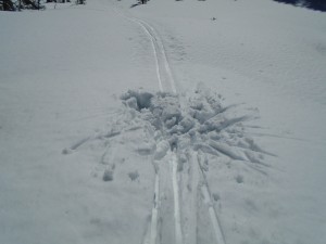 The search for MaSid's couch ended after 20 metres when I fell through the snow
