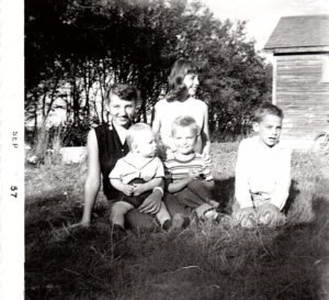 My siblings. I was four years old. My oldest brother Kennneth is missing from this photo.