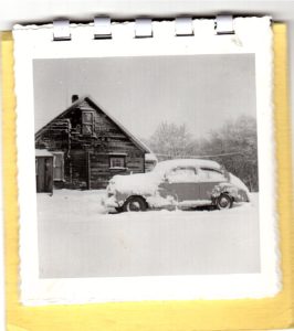 Too bad we didn't have skis with all that snow. The '46 Chev and the house I grew up in.