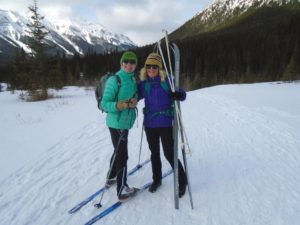 Anne and Anne were setting out for Banff from the Goat Creek trailhead