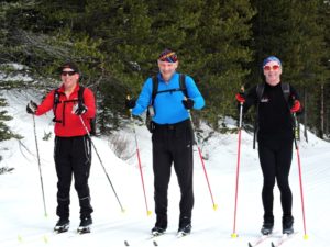 Skiing with my friends. Thank you to Chuck for the photo.