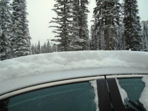 10 cm of snow fell overnight at Emerald lake