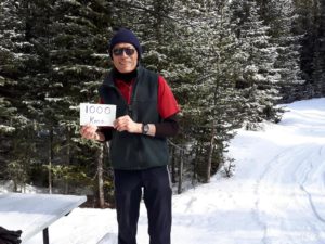 Ray Perrott reached 1000K of skiing yesterday
